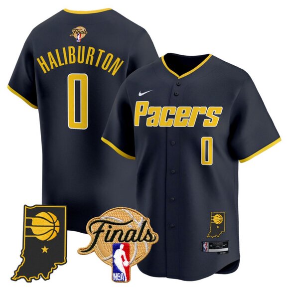 Mens Youths Kids Womens Tyrese Haliburton 2025 Final Patch Stitched Jersey Navy